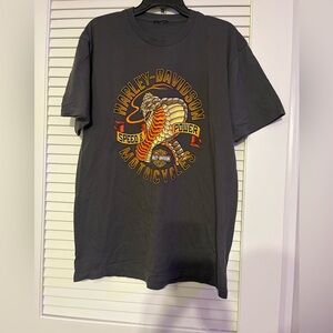 Harley-Davidson Graphic Grey Tee with Snake Graphic